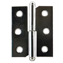 Paumelle 50x40mm droite acier nickelé x2