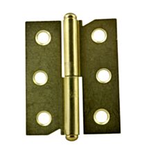 Paumelle 50x40mm gauche acier laitonné x2