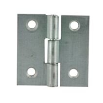 Charnière axe inox 30x30mm acier zingué x2