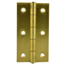 Charnière rectangle 90x50mm laiton poli