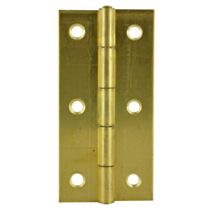 Charnière rectangle 100x50mm laiton poli