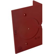 Gabarit charnière invisible D35 plastique rouge