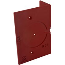 Gabarit charnière invisible D35 plastique rouge