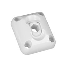 Passe caisson à rotule pour volet roulant à manivelle pour tige d'entrainement 6 pans de 10mm plastique blanc