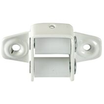 Guide sangle à galet pour volet roulant pour sangle de 14-15mm acier blanc