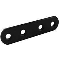 Patte d'assemblage bouts ronds 60mm zingué noir x4