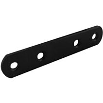 Patte d'assemblage bouts ronds 80mm zingué noir x4