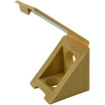 Taquet équerre 23x23x23mm coloris hêtre x4