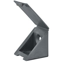 Taquet équerre 23x23x22mm plastique gris x4