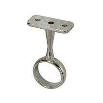 2 supports de milieu de penderie rond et fixe Ø25mm chromé