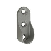 Supports ouverts muraux CIME 30x15mm ovale acier gris