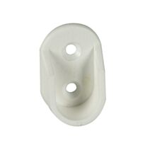 Lot de 2 supports muraux ouverts Ø19MM rond blanc