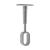 Support de milieu de penderie réglable 30 x 15 mm alu - CIME