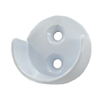 Support mural ouvert CIME pour barre de penderie Ø25mm - Zamak blanc