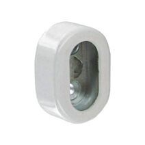 Supports tube de penderie + caches blanc X2 - CIME