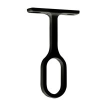 Support penderie milieu fixe 30X15 noir