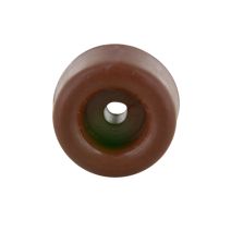 Set de 4 butées de porte simple Ø23 x H10 mm caoutchouc marron - CIME