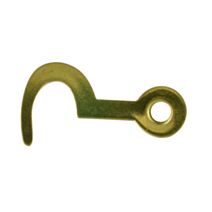 Crochet 1/2 rond 32mm, droite et gauche, laiton x2
