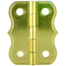 2 charnières coffret festonnées L25 mm laiton