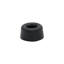 Set de 4 butées de sol rondes Ø20 x H10 à visser caoutchouc noir - CIME