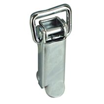 Fermoir à levier et gâche crochet coudé pour malle, caisse ou coffre à visser