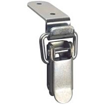 Fermoir à levier et gâche crochet coudé pour malle, caisse ou coffre à visser