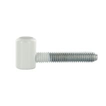 Fiche à visser D13mm avec platine acier blanc x2