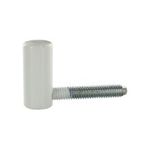 Fiche à visser D15mm avec platine acier blanc x2