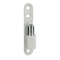 Fiche à visser D15mm platine acier blanc x2 - CIME