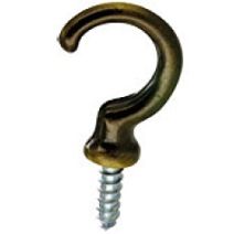 Crochet embrasse l35 ouverture 15 laiton bronze x2