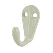 2 Crochets Porte canne H40 mm Aluminium blanc - CIME