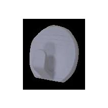Crochet adhésif rond d35 plastique blanc x2