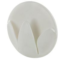 2 Crochets pince torchon D60mm plastique blanc