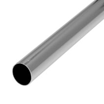 Barre de penderie Ø25mm rond l.1m chromé