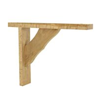 Equerre décorative hêtre brut 230 x 280mm - CIME