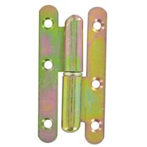 Paumelle de Paris 80x45mm droite acier bichromaté