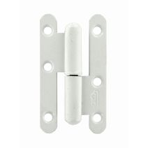 Paumelle de Paris 80x45mm droite acier zingué blanc