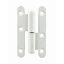 Paumelle de Paris 80x45mm droite acier zingué blanc