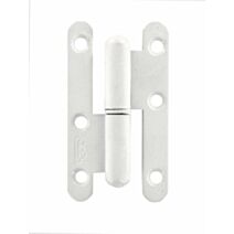 Paumelle de Paris 80x45mm gauche acier zingué blanc