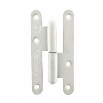 Paumelle de Paris 110x55mm droite acier zingué blanc