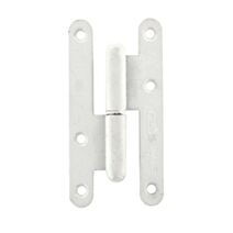 Paumelle de Paris 110x55mm gauche acier zingué blanc