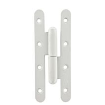 Paumelle de Paris 140x55mm droite acier zingué blanc