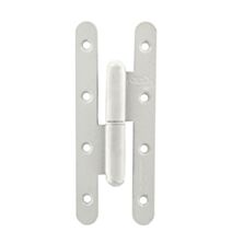 Paumelle de Paris 140x55mm gauche acier zingué blanc