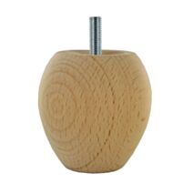 Pied de meuble boule hêtre brut D70mm H70mm