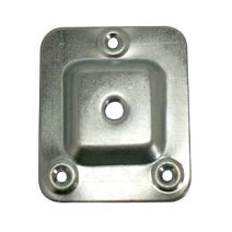 Platine carree fixe droite 66x58 acier zingue