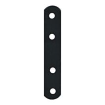 Patte d'assemblage bouts ronds L80mm zingué noir