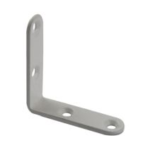 Equerre d'assemblage 50x50mm acier époxy blanc