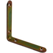 Equerre chaise bouts ronds 80mm acier bichromaté
