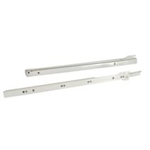 Coulisse L350mm/25kg acier blanc fixation latérale