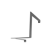 Console équerre parenthese fixation à droite acier gris 150x150mm - CIME